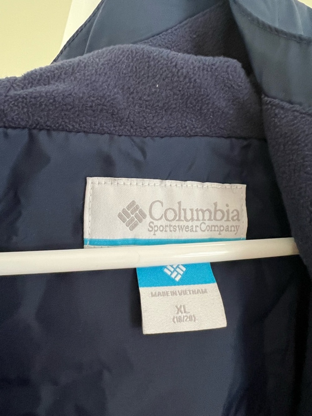 Columbia Youth Two-Tone Blue Hooded Rain Jacket - Picture 2 of 4